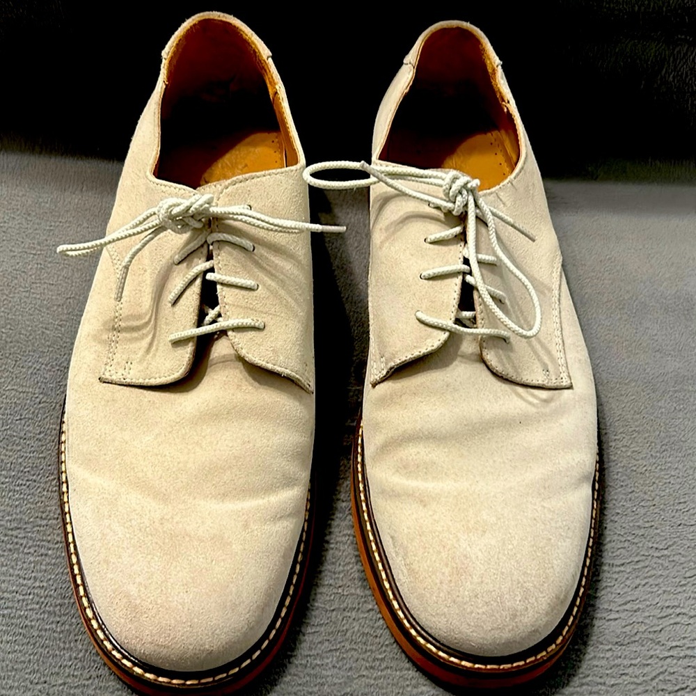 Joseph A Bank Light Tan Suede Size 13 Dress Shoes